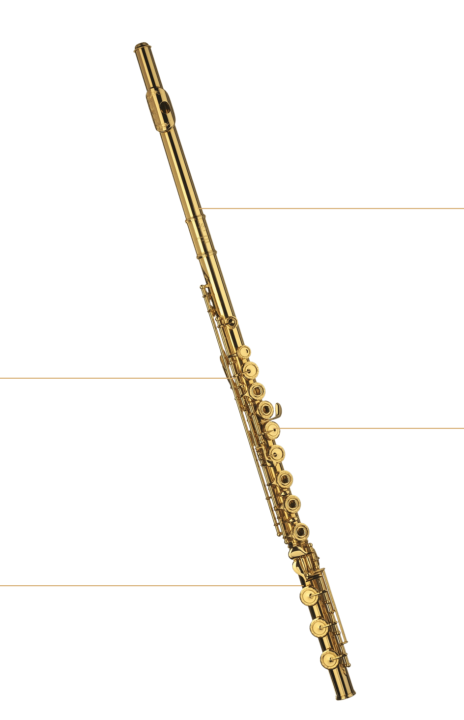 handgefertigte Querflöte in Gold 22ct von Bernhard Hammig